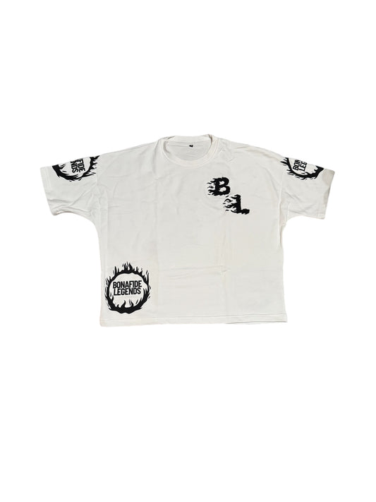 White/Black Cropped Tee