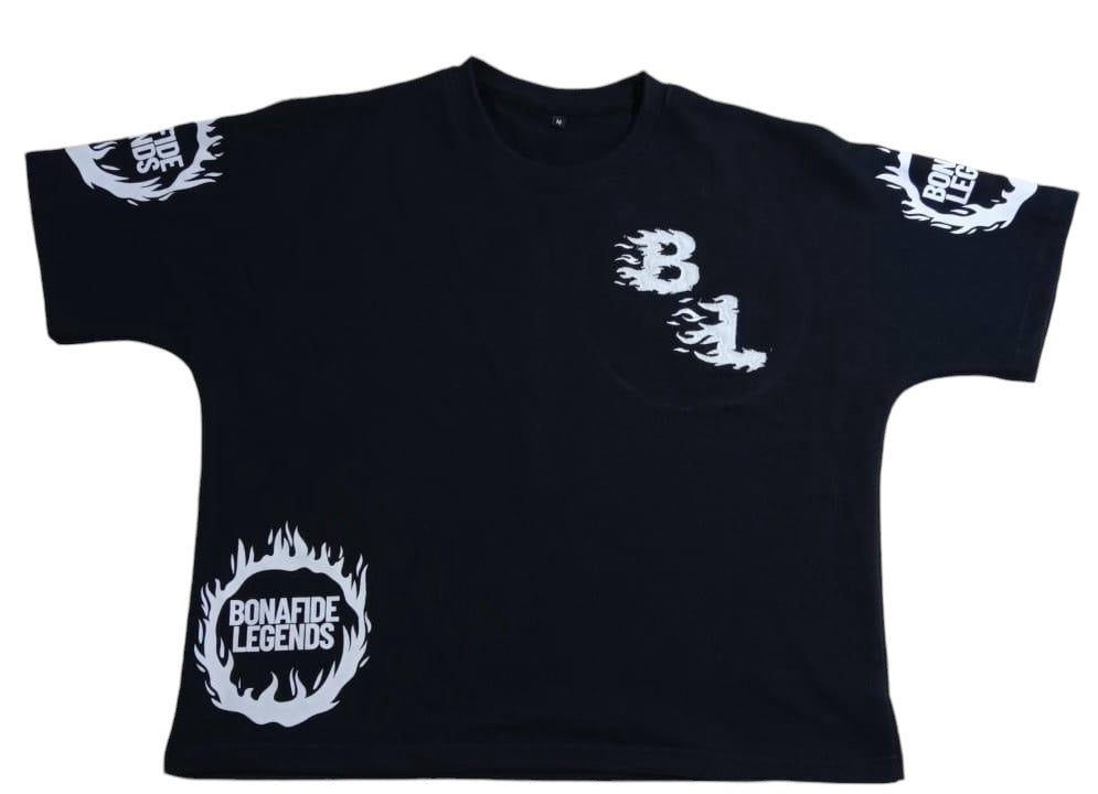 White/Black Cropped Tee